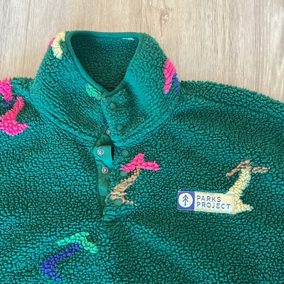 Rare Parks Project Dancing Shrooms Trail Fleece Pullover - Picture 2 of 4
